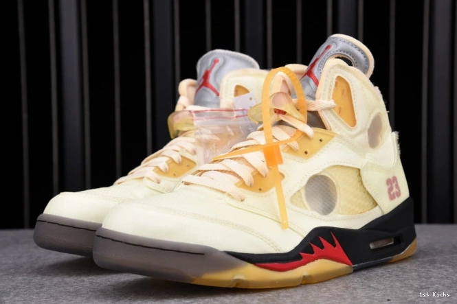 OFF-WHITE 5 Retro DH8565-100 Jordan Sail 0701